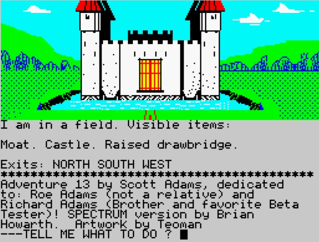 Sorcerer of Claymorgue Castle - ZX Spectrum game screenshot (1985) by Adventure International